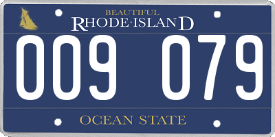 RI license plate 009079