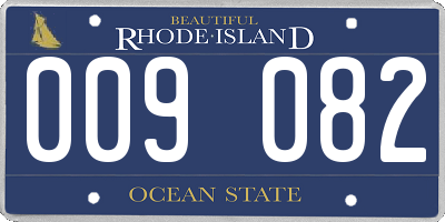 RI license plate 009082