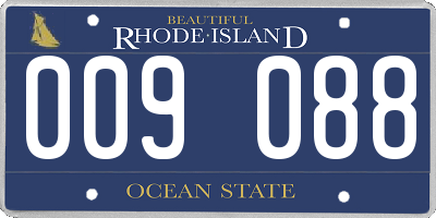 RI license plate 009088