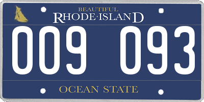 RI license plate 009093