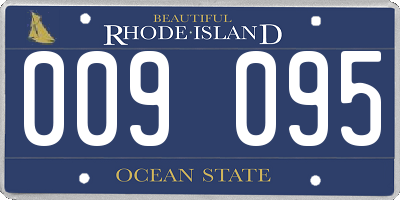 RI license plate 009095