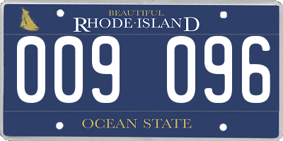 RI license plate 009096