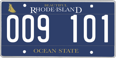 RI license plate 009101