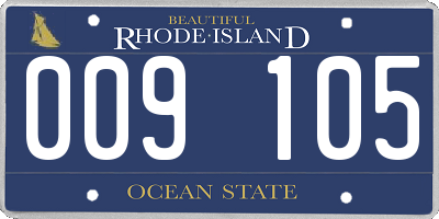 RI license plate 009105