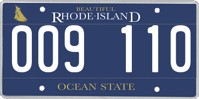 RI license plate 009110