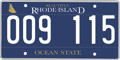 RI license plate 009115