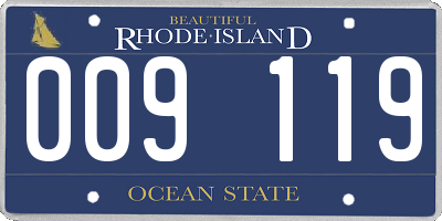 RI license plate 009119