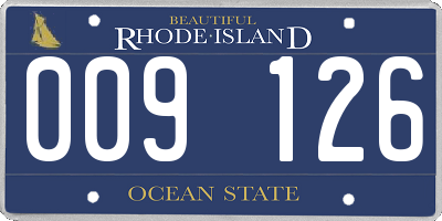 RI license plate 009126