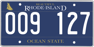 RI license plate 009127