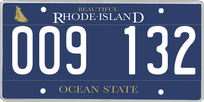 RI license plate 009132