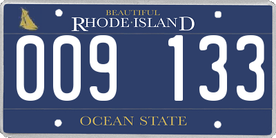 RI license plate 009133