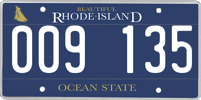 RI license plate 009135