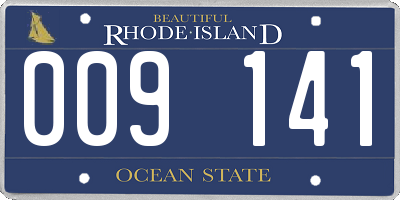 RI license plate 009141