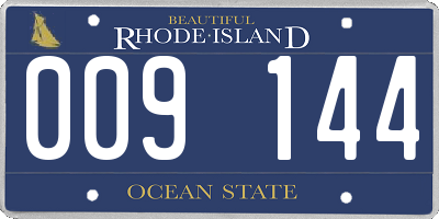 RI license plate 009144