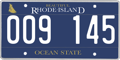 RI license plate 009145