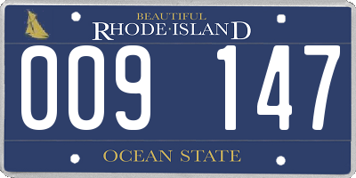 RI license plate 009147