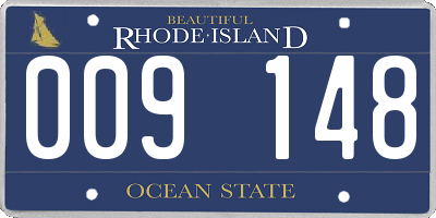 RI license plate 009148