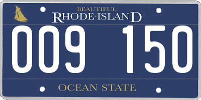 RI license plate 009150