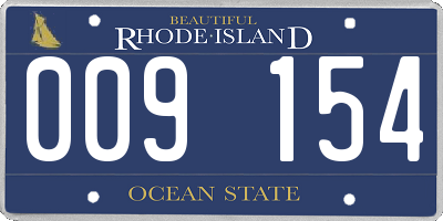 RI license plate 009154