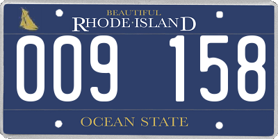 RI license plate 009158