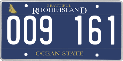 RI license plate 009161