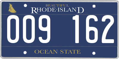 RI license plate 009162