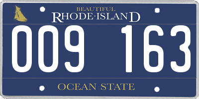 RI license plate 009163