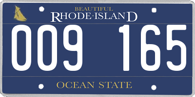 RI license plate 009165