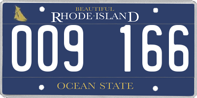 RI license plate 009166