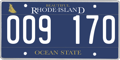 RI license plate 009170