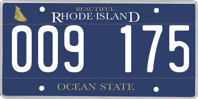 RI license plate 009175