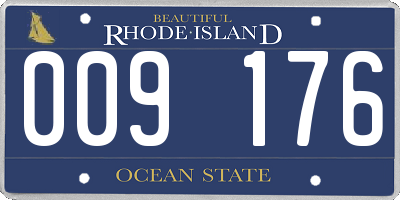 RI license plate 009176