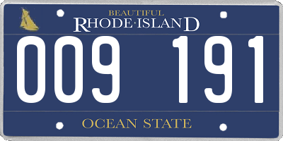 RI license plate 009191