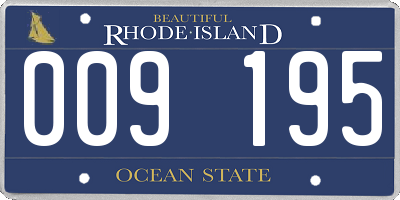 RI license plate 009195