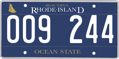 RI license plate 009244