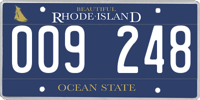 RI license plate 009248