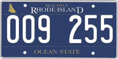 RI license plate 009255