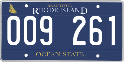 RI license plate 009261