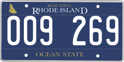 RI license plate 009269