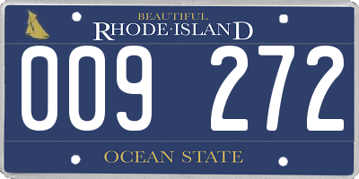 RI license plate 009272