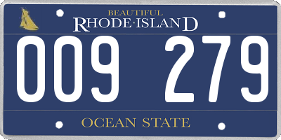 RI license plate 009279