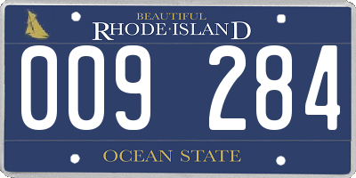 RI license plate 009284