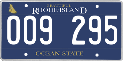 RI license plate 009295