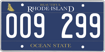 RI license plate 009299