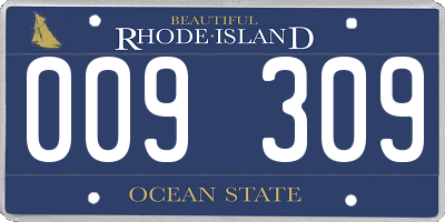 RI license plate 009309