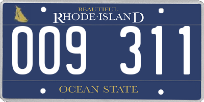 RI license plate 009311