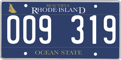 RI license plate 009319