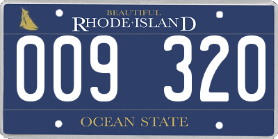 RI license plate 009320