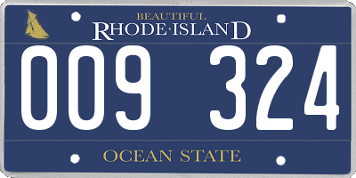 RI license plate 009324