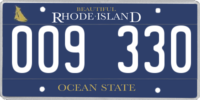 RI license plate 009330